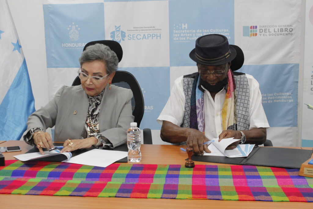 Con la firma de este convenio se establecen las bases para el trabajo en conjunto con el pueblo Garinagu de Honduras.